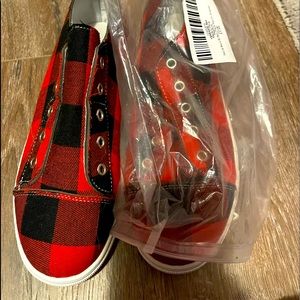 Brand New Plaid Shoes